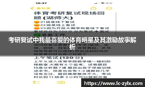 考研复试中我最喜爱的体育明星及其激励故事解析