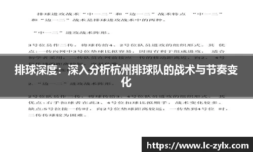 排球深度：深入分析杭州排球队的战术与节奏变化
