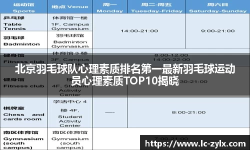 北京羽毛球队心理素质排名第一最新羽毛球运动员心理素质TOP10揭晓
