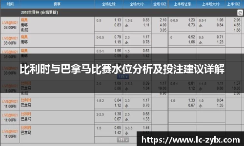 比利时与巴拿马比赛水位分析及投注建议详解